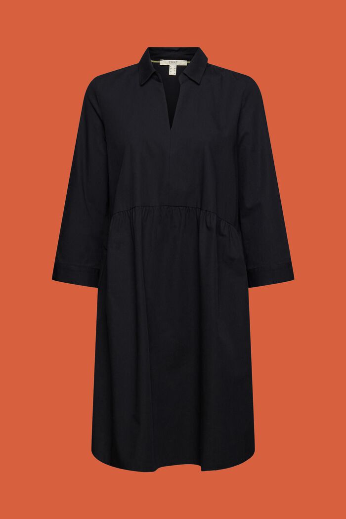 A-linjainen mekko luomupuuvillaa, BLACK, detail image number 5