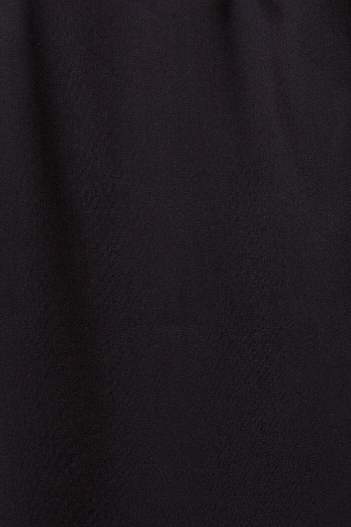 Korkeavyötäröiset culottehousut vyötärölaskoksin, BLACK, detail image number 1