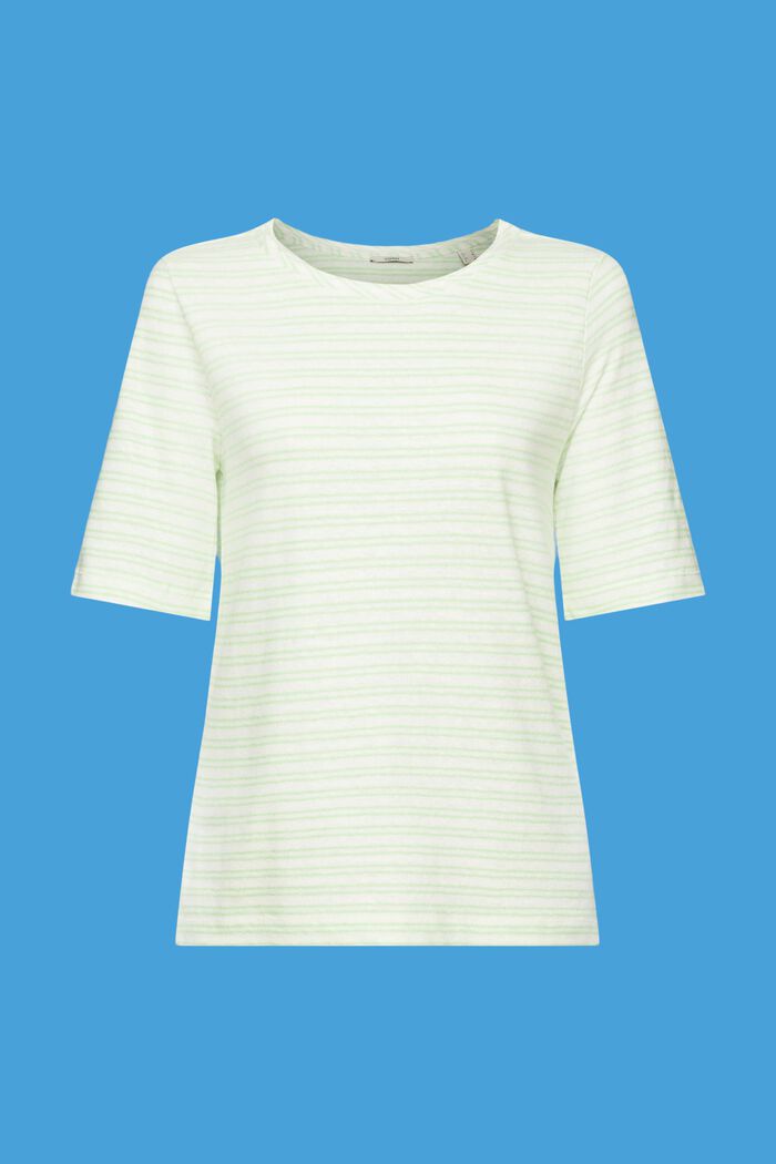 T-paita puuvillan ja pellavan sekoitetta, CITRUS GREEN, detail image number 7