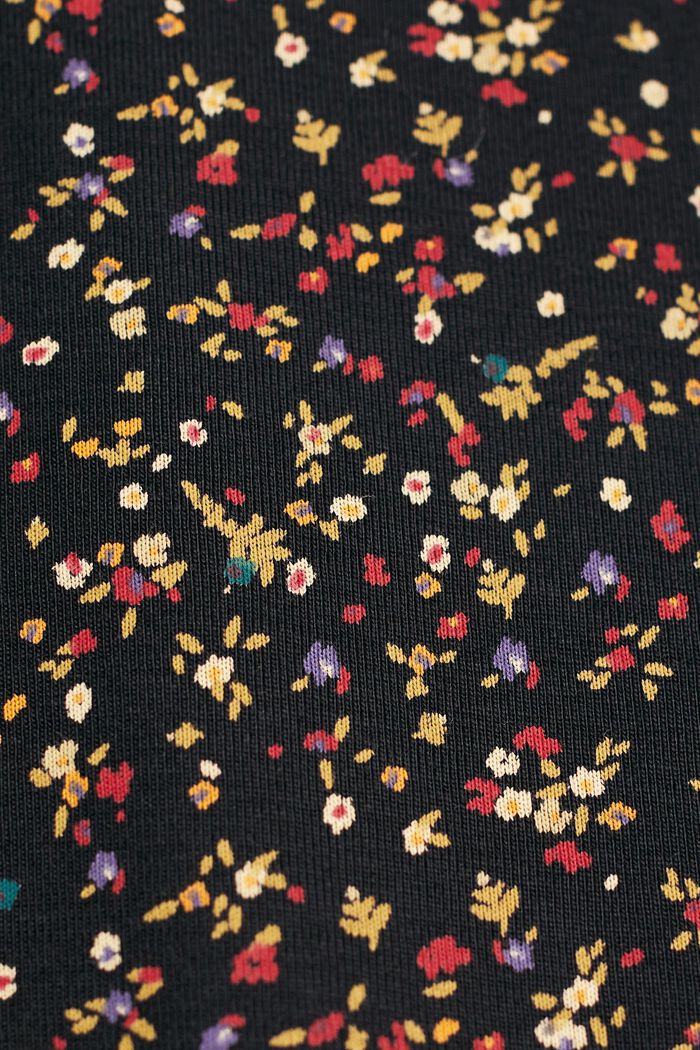 Kukkakuvioinen pitkähihainen paita, BLACK, detail image number 5
