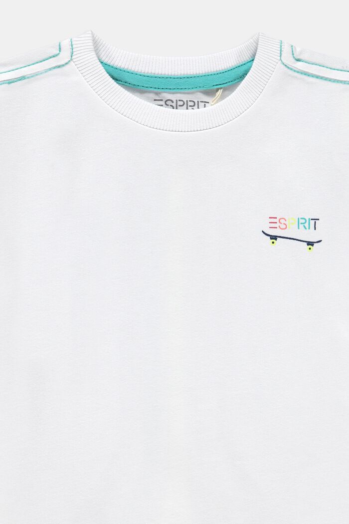 Skeittilautakuvioinen T-paita, 100 % puuvillaa, WHITE, detail image number 2