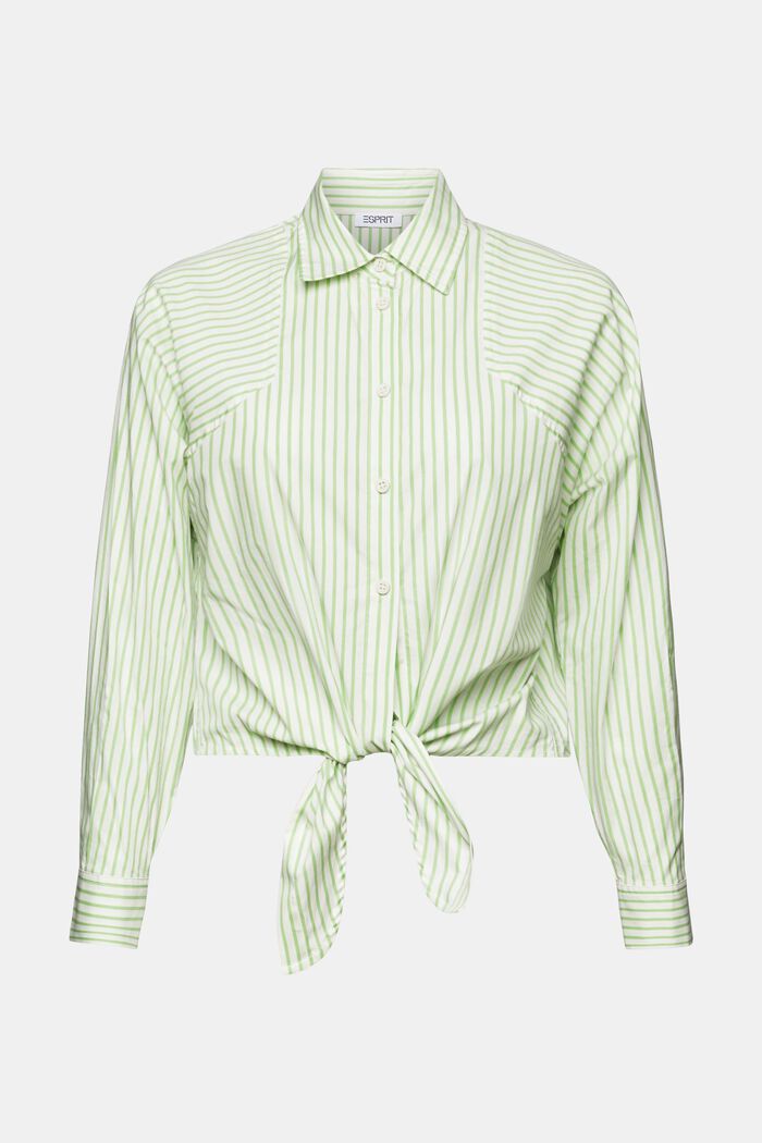 Raidallinen edestä solmittava paita, CITRUS GREEN, detail image number 6