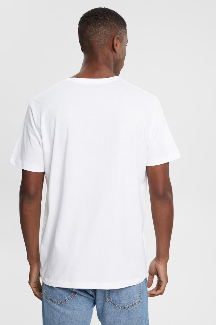 T-paita, jonka rinnan kohdalla painatus, WHITE, detail image number 3