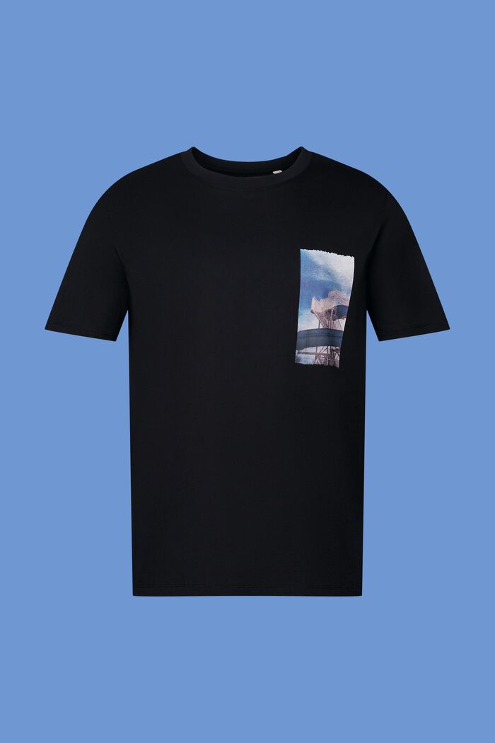 T-paita rintapainatuksella, 100 % puuvillaa, BLACK, detail image number 5