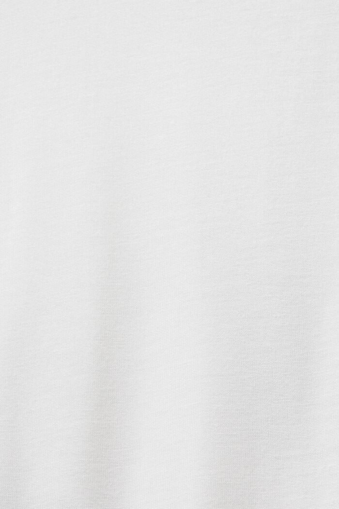 Viskoosi-t-paita V-pääntiellä ja metalliprintillä, OFF WHITE, detail image number 5