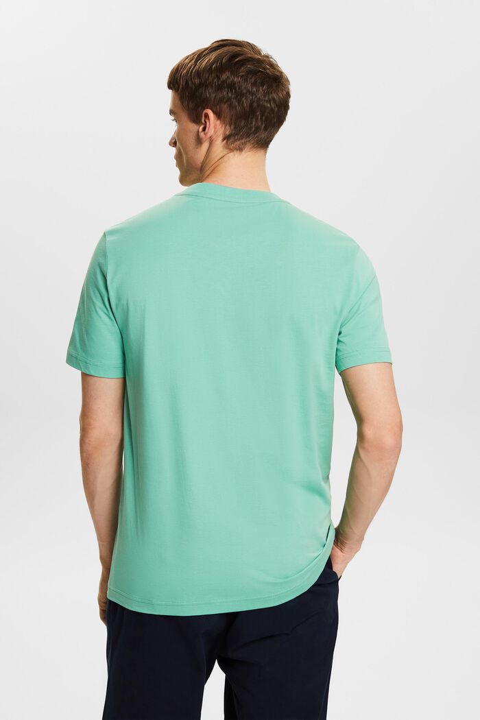 T-paita jerseytä, pyöreä pääntie, DUSTY GREEN, detail image number 2
