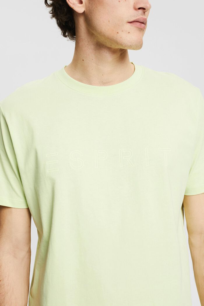 Logokirjailtu jersey-T-paita, LIGHT GREEN, detail image number 0