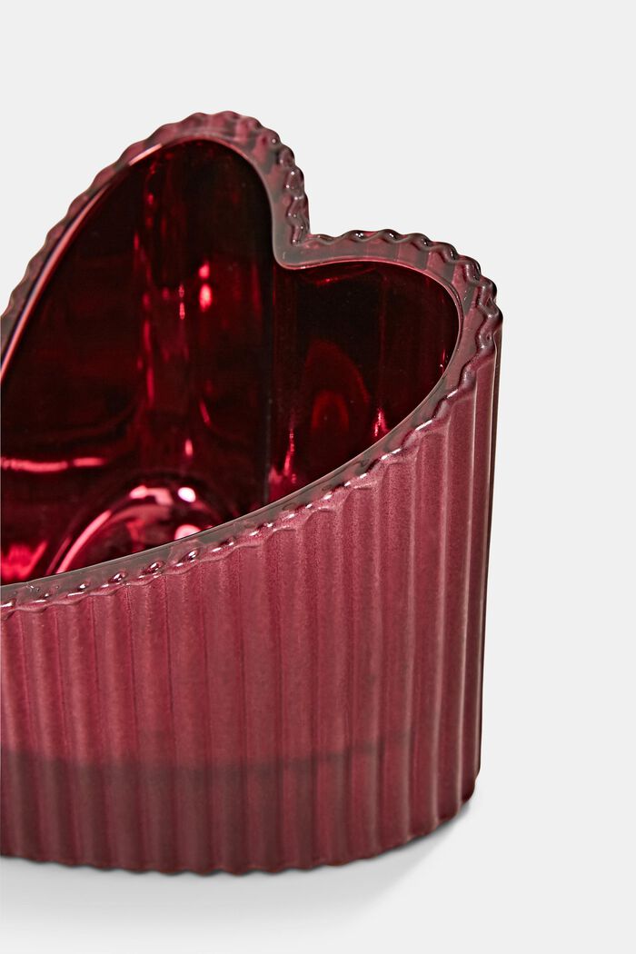 2 kpl sydämenmuotoisia kynttilälaseja, RED, detail image number 1