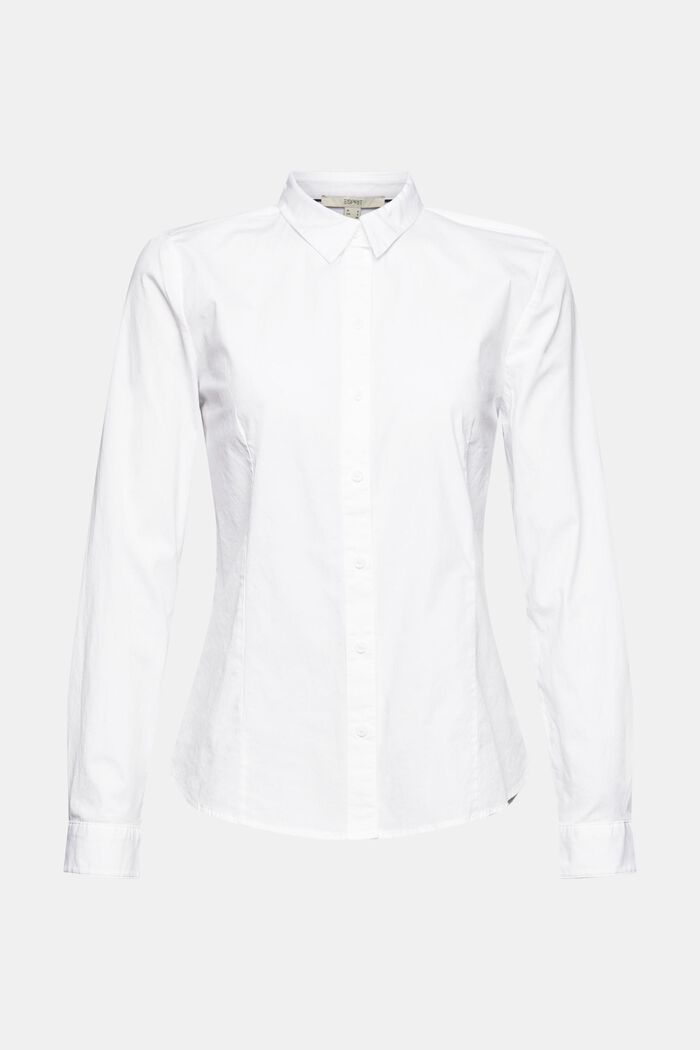 Tyköistuva paitapusero, WHITE, detail image number 5