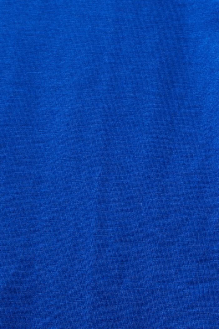 Jersey-t-paita luomupuuvillaa, BRIGHT BLUE, detail image number 4