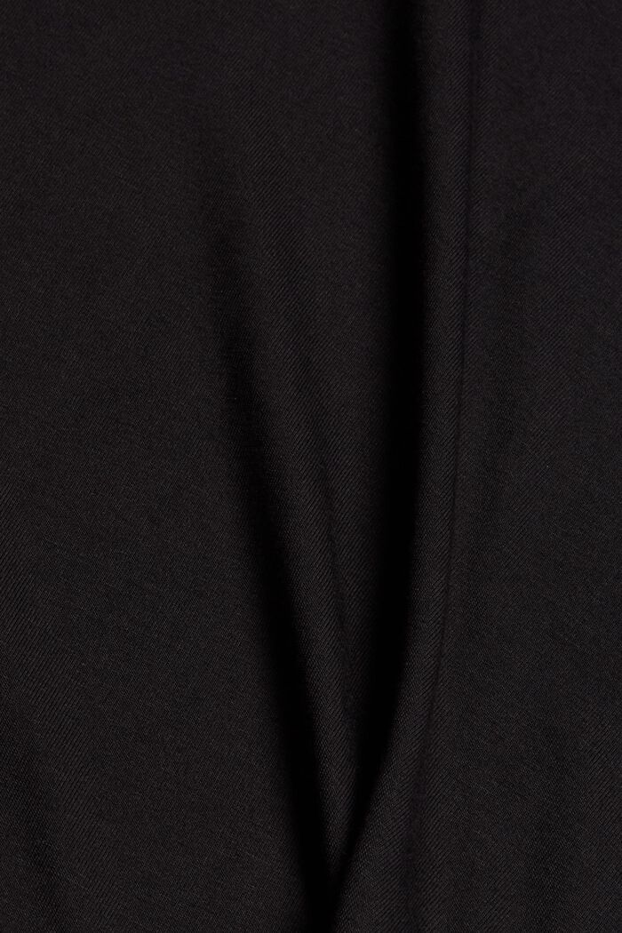 Pitsisomisteinen pyjamapaita, LENZING™ ECOVERO™, BLACK, detail image number 4