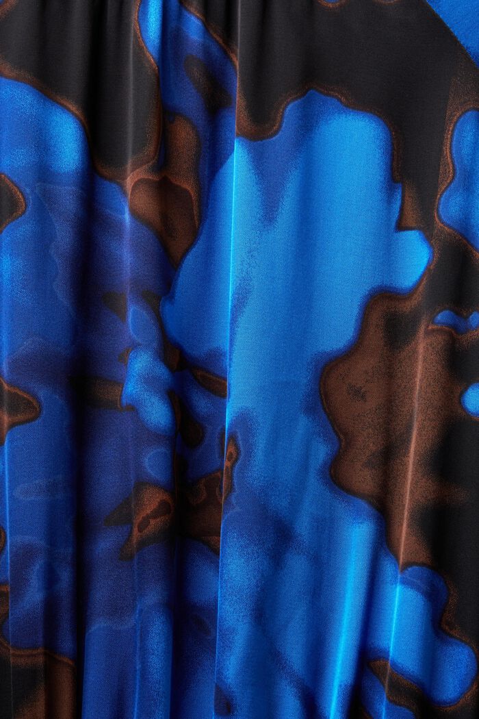 Painokuvioitu rypytetty satiinimekko, BRIGHT BLUE, detail image number 5