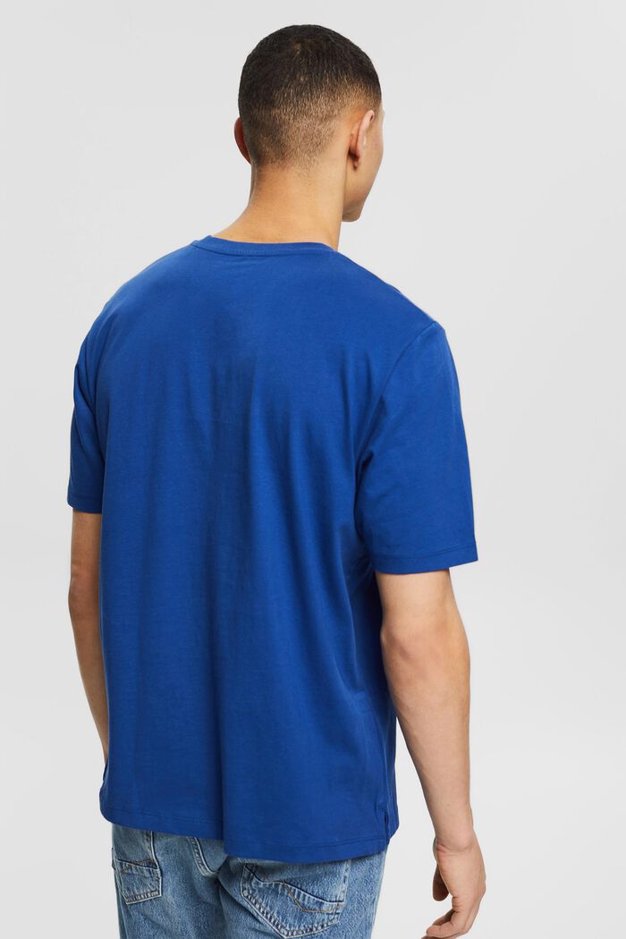 T-paita jerseytä, jossa on kirjailtu logo, BRIGHT BLUE, detail image number 3