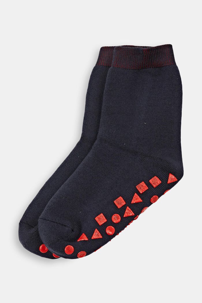 Liukumattomat sukat luomupuuvillaa, MARINE, detail image number 1