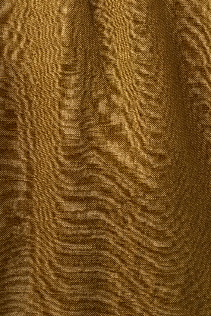Suorat housut pellavaa ja puuvillaa, OLIVE, detail image number 5