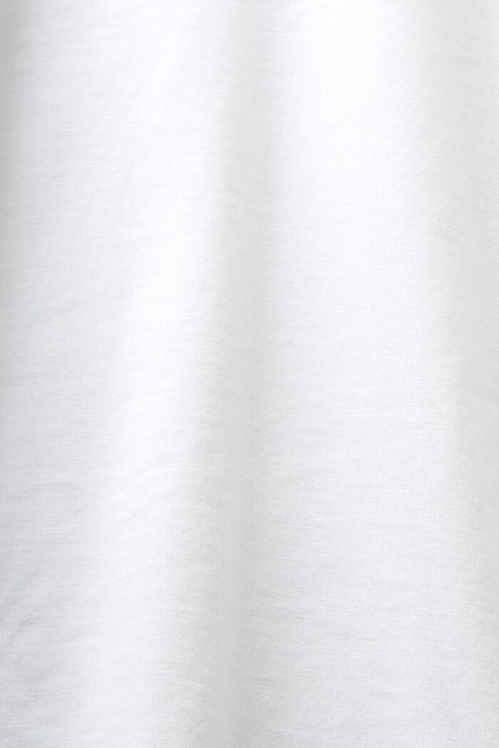 Kirjailtu logo-t-paita pimapuuvillaa, WHITE, detail image number 5