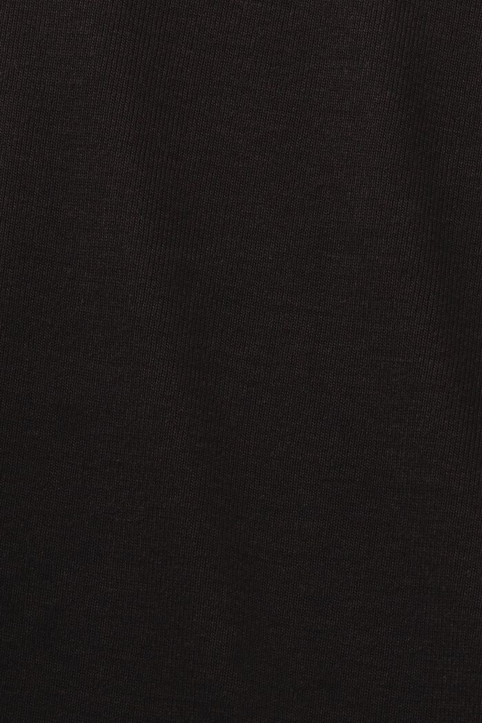 Pitkähihainen poolopaita jerseytä, BLACK, detail image number 5