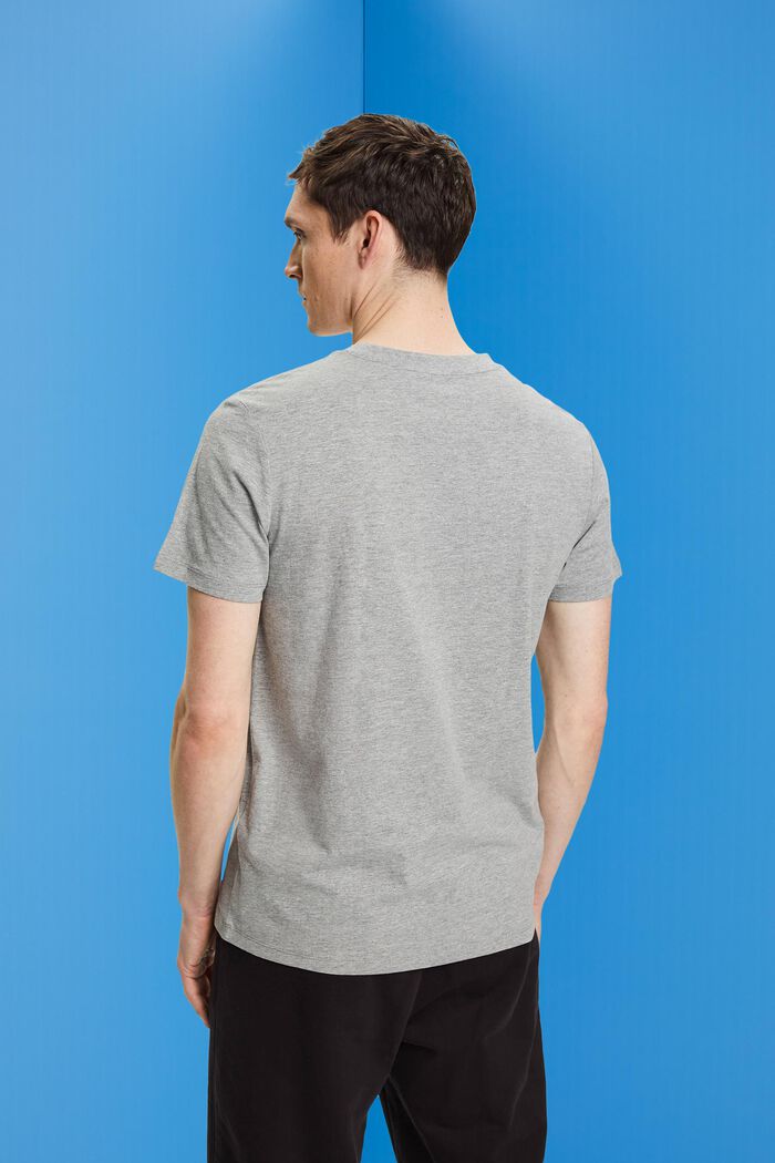 Pyöreäpäänteinen T-paita, slim fit -malli, MEDIUM GREY, detail image number 3