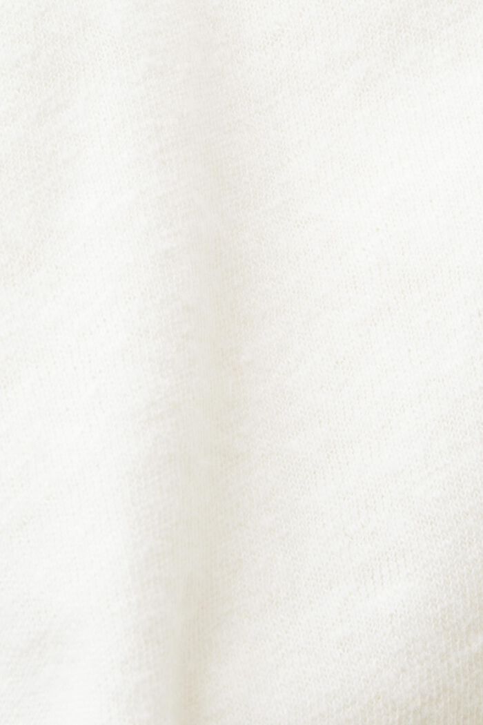 Puuvilla-pellavasekoitteesta valmistettu T-paita, jossa rullareunat, ICE, detail image number 5