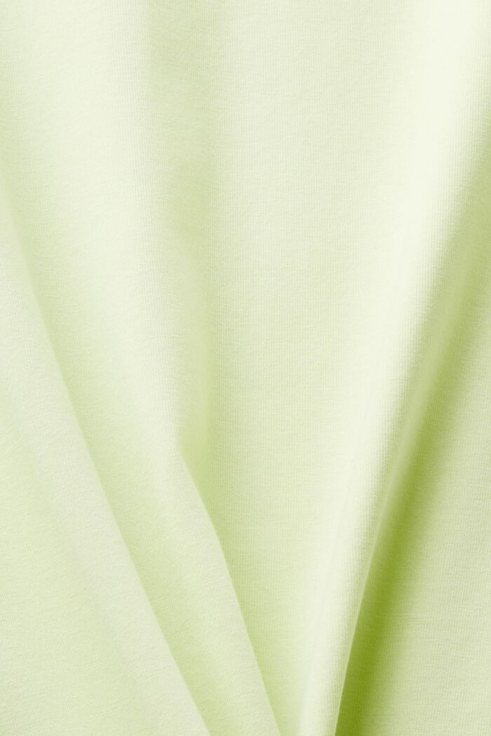 V-aukkoinen jersey-T-paita, PASTEL GREEN, detail image number 4