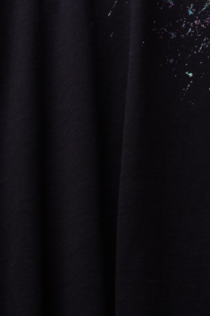 Painokuvioitu t-paita, pyöreä pääntie, BLACK, detail image number 5