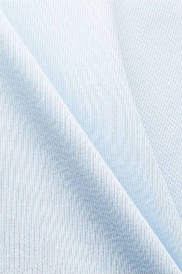 T-paita pyöreällä pääntiellä puuvillajerseytä, PASTEL BLUE, detail image number 5