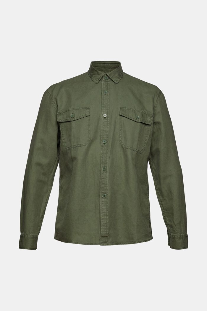 Pellavasekoitetta: oversize-paita, GREEN, detail image number 7