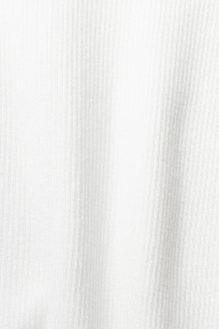 Poolokauluksellinen ribbineulepusero viskoosia, OFF WHITE, detail image number 5