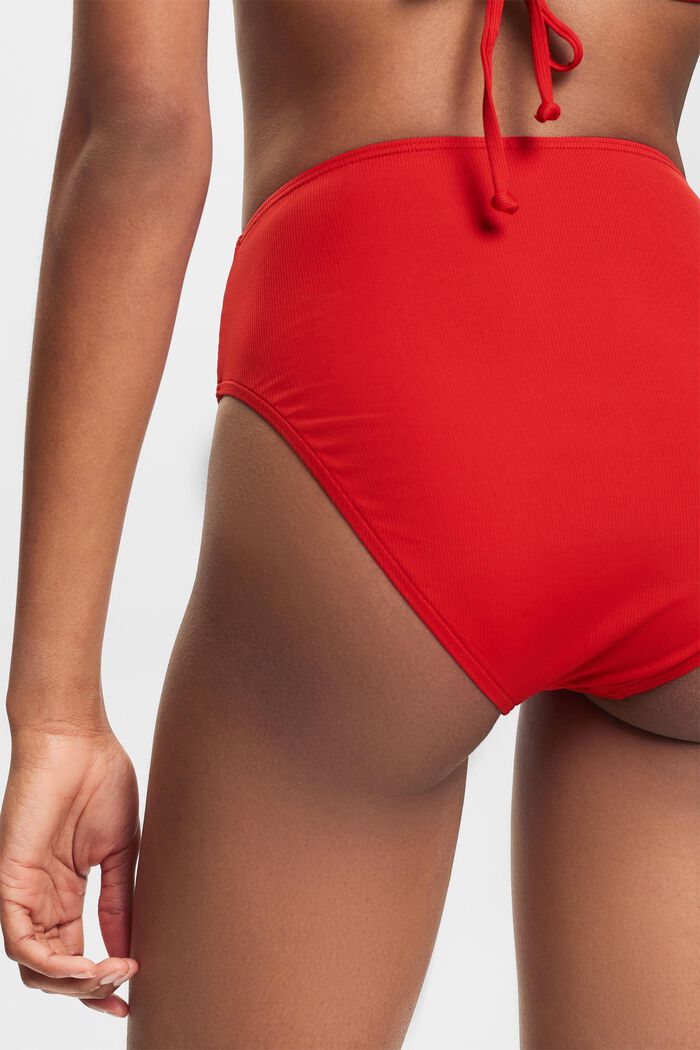 Keskikorkeat bikinihousut, DARK RED, detail image number 1