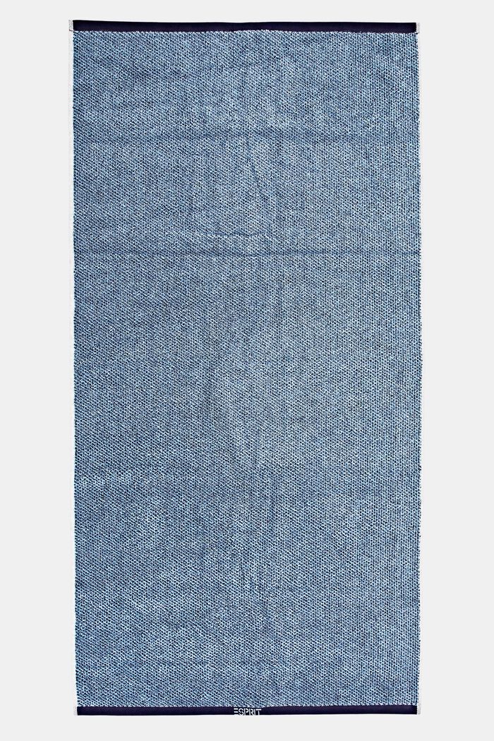 Meleerattu pyyhe, 100 % puuvillaa, NAVY BLUE, detail image number 2