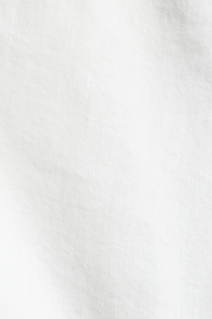 Korkeavyötäröiset farkkushortsit, WHITE, detail image number 4