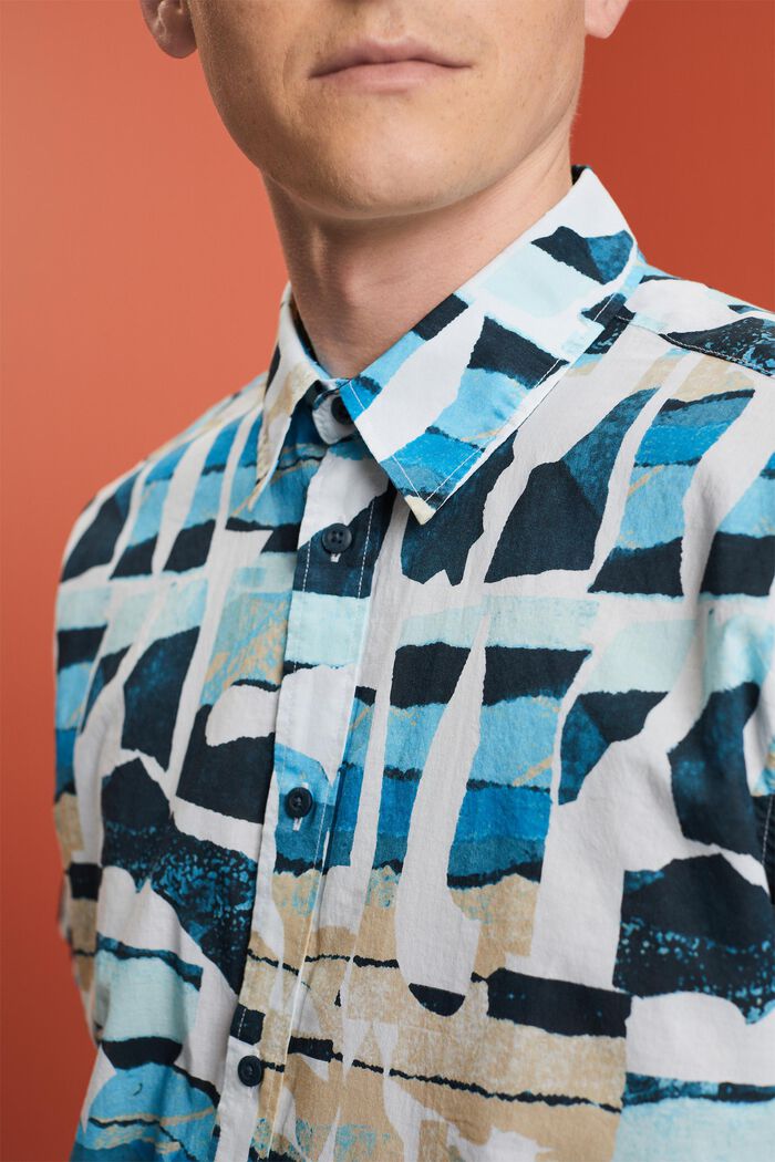 Kuvioitu, lyhythihainen paita, 100 % puuvillaa, WHITE, detail image number 2
