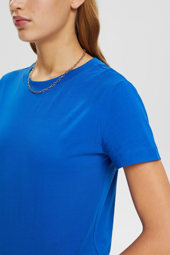T-paita puuvillaa, pyöreä pääntie, BLUE, detail image number 2