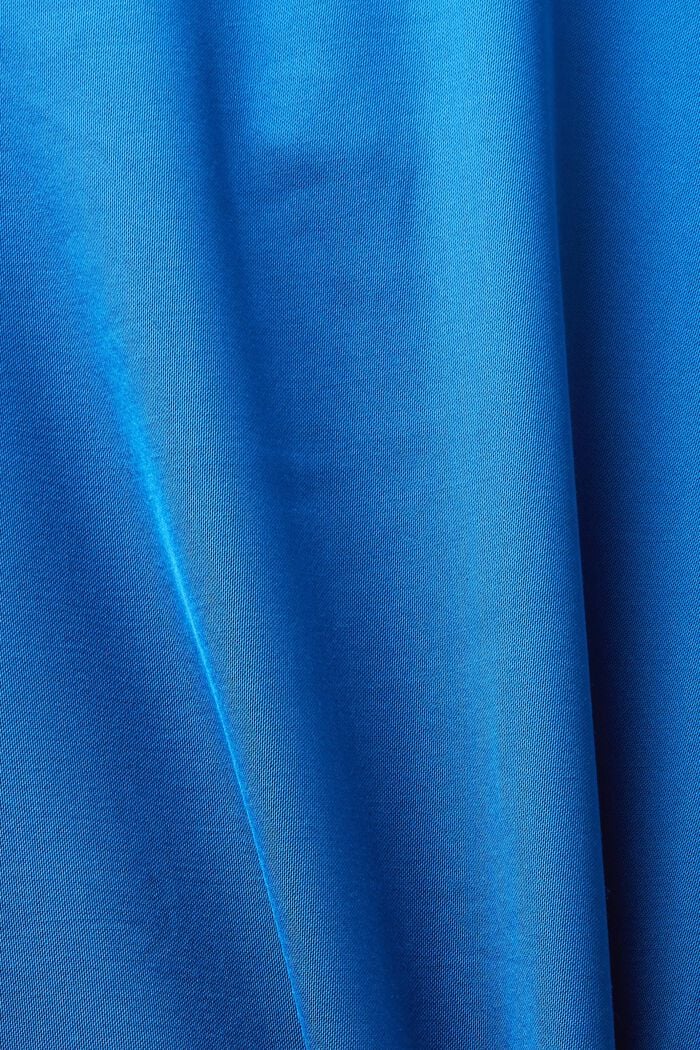 Poimutettu peplum-satiinipusero, BRIGHT BLUE, detail image number 5