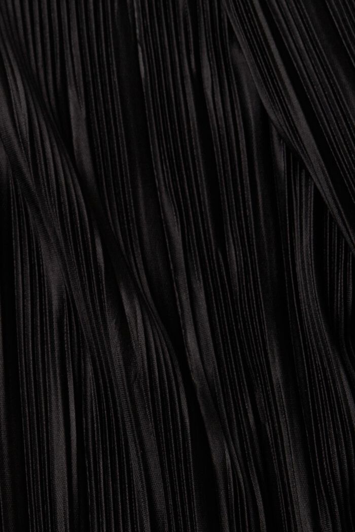 Leveälahkeiset laskostetut housut, BLACK, detail image number 5