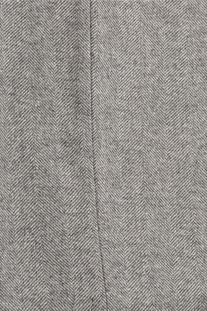 Sisältää villaa: Kalanruotokuvioiset housut, ANTHRACITE, detail image number 1