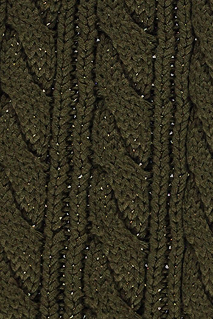 Neulehuivi puuvillasekoitetta, KHAKI GREEN, detail image number 2