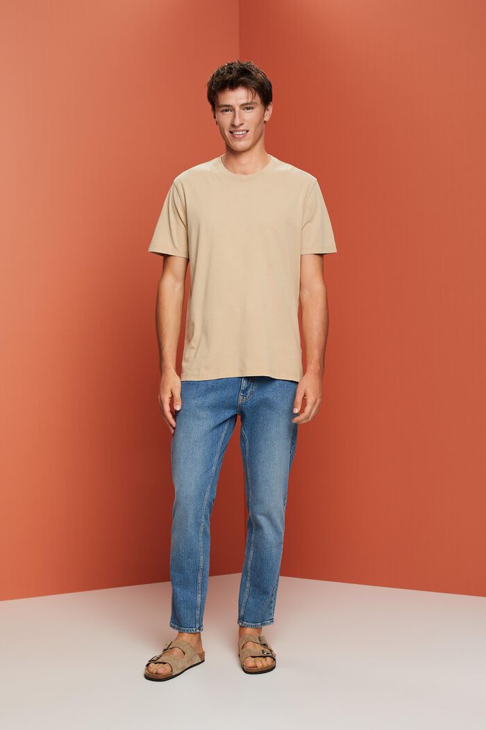 Lankavärjätty jersey-t-paita, 100 % puuvillaa, SAND, detail image number 4