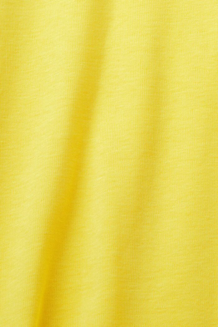 Logollinen T-paita puuvilla-jerseytä, YELLOW, detail image number 5