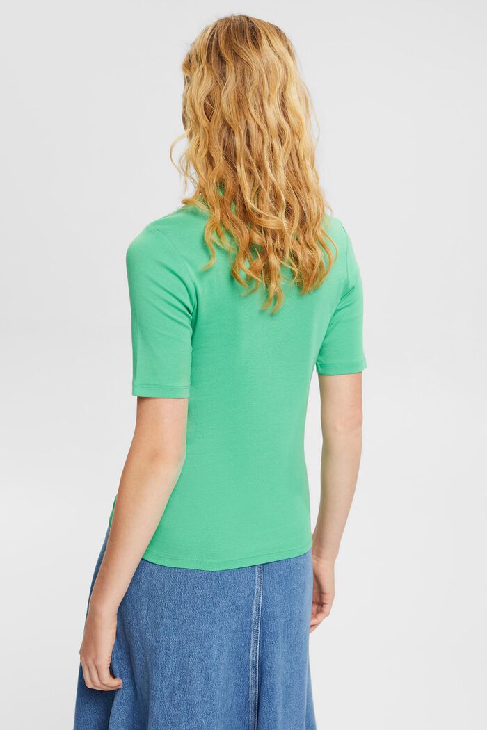 Pystykauluksellinen T-paita, GREEN, detail image number 5