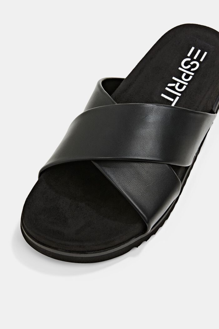 Tekonahkaiset sandaalit, BLACK, detail image number 3