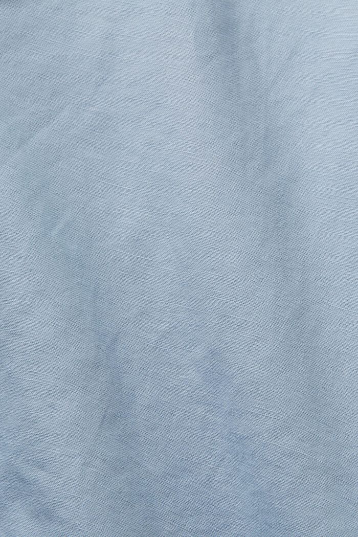 Puuvilla-pellavasekoitteesta valmistetut shortsit, joissa vyö, LIGHT BLUE LAVENDER, detail image number 5