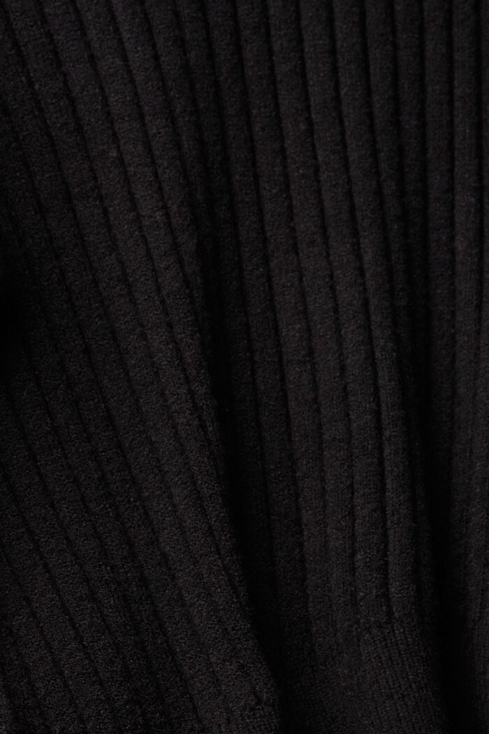 Kilpikonnakauluksinen joustinneule, BLACK, detail image number 4
