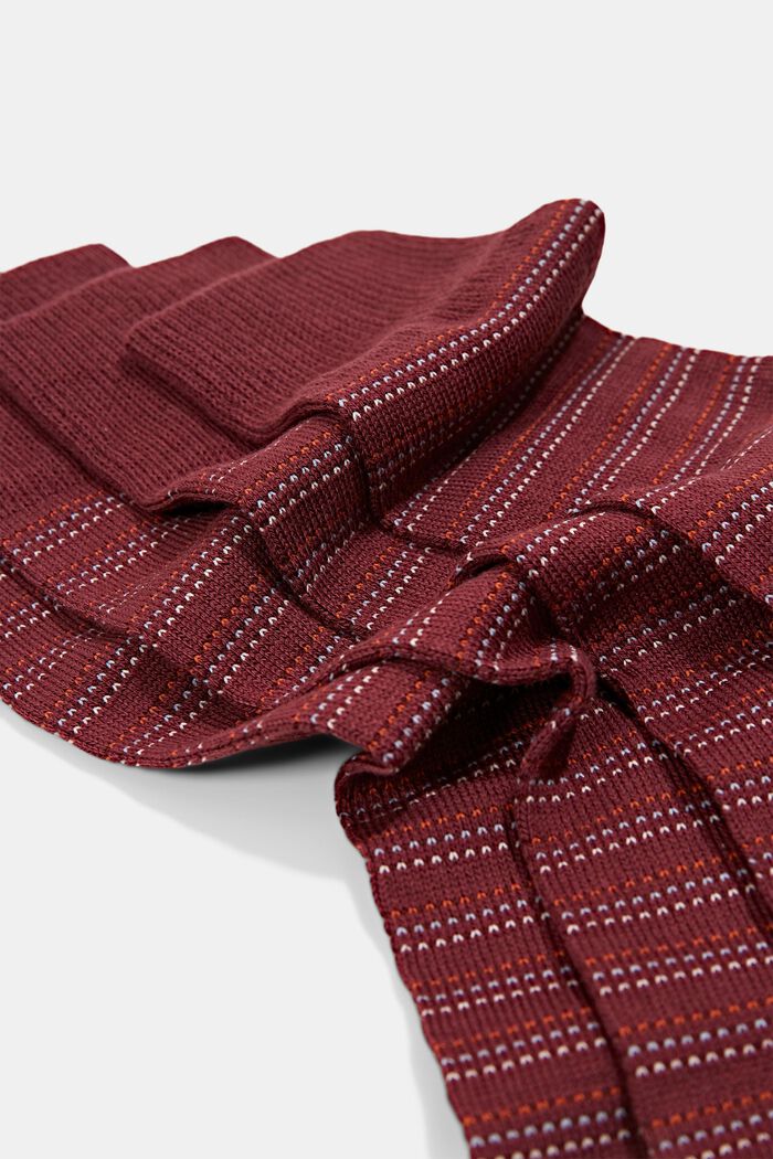 2 paria sukkia, luomupuuvillasekoitetta, SHADOW RED, detail image number 1