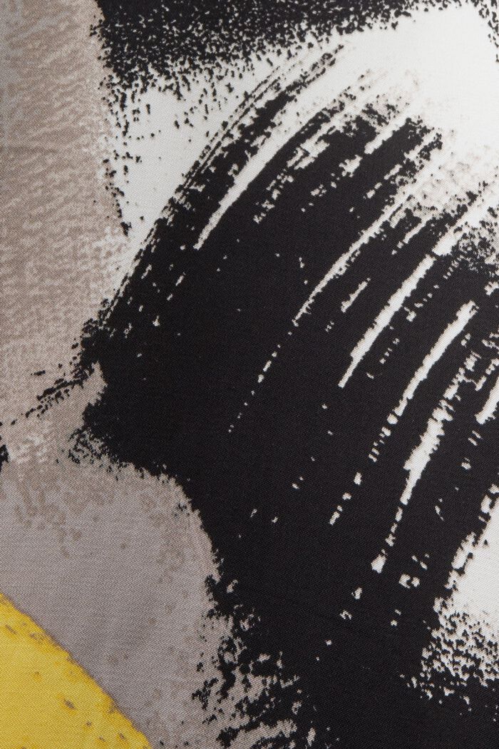 Painettu satiininen paitamekko, BLACK, detail image number 4