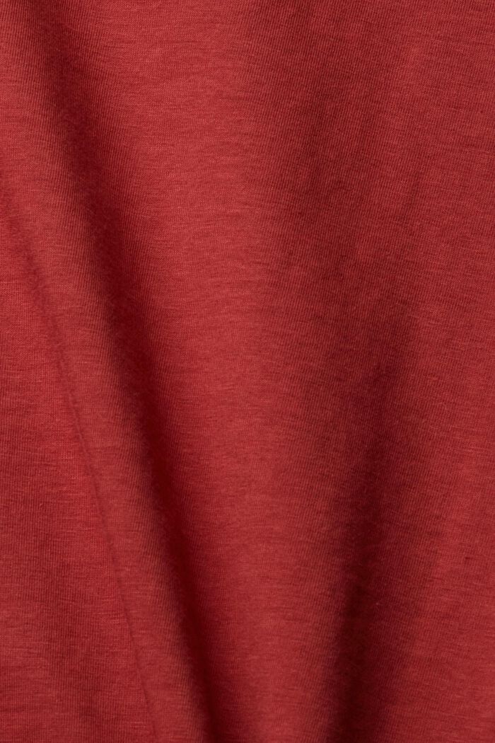Poolokauluksellinen pitkähihainen pusero, TERRACOTTA, detail image number 1