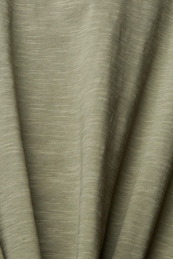 Jersey-T-paita, 100 % puuvillaa, KHAKI GREEN, detail image number 1