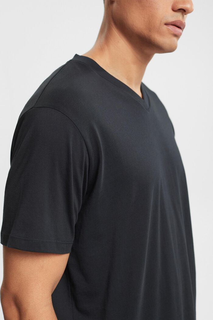 Jersey-T-paita, 100 % puuvillaa, BLACK, detail image number 0