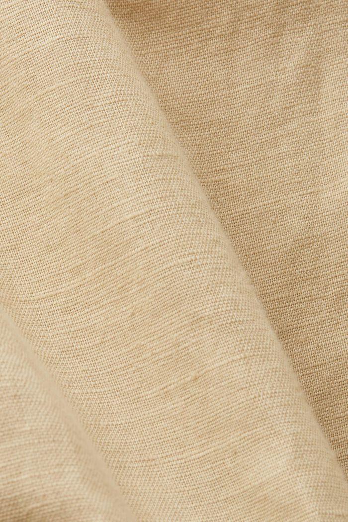 Polvipituinen mekko puuvilla-pellavasekoitetta, SAND, detail image number 5