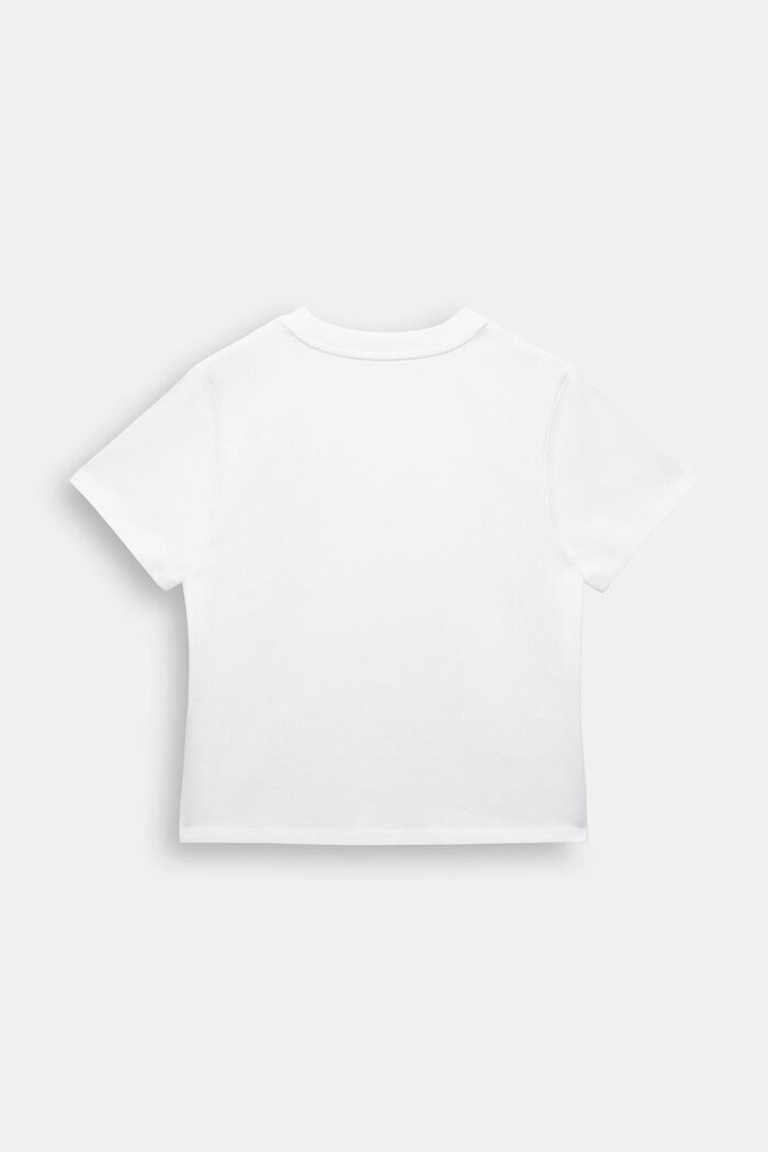 Graafinen t-paita puuvillajerseytä, WHITE, detail image number 3